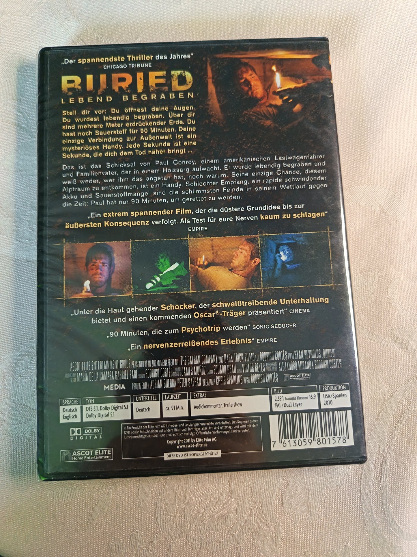 Buried - Lebend Begraben | DVD | NEU & OVP | Nervenaufreibender Thriller mit Ryan Reynolds