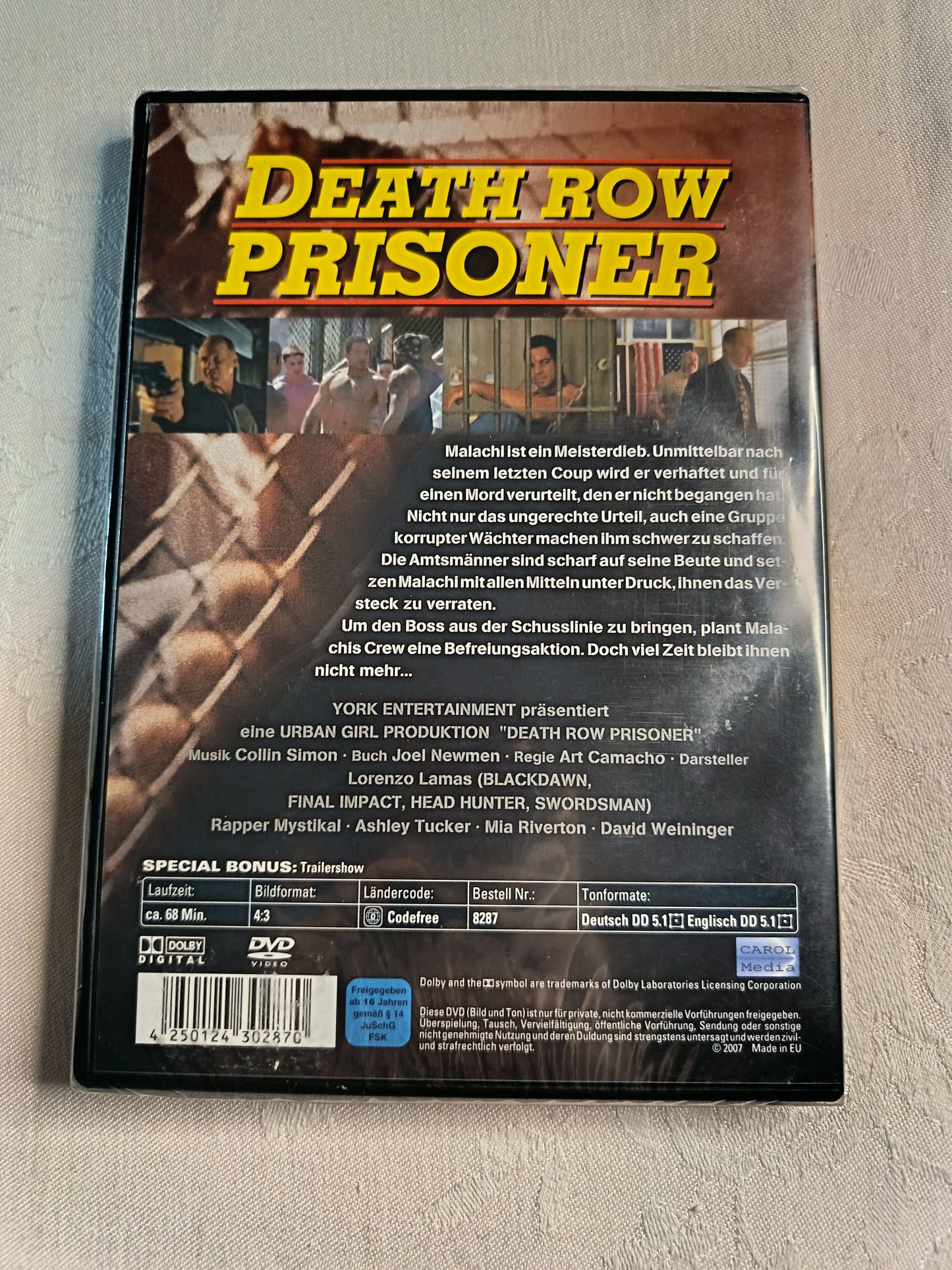 Death Row Prisoner | DVD | NEU & OVP | Mit Lorenzo Lamas & Rapper Mystikal