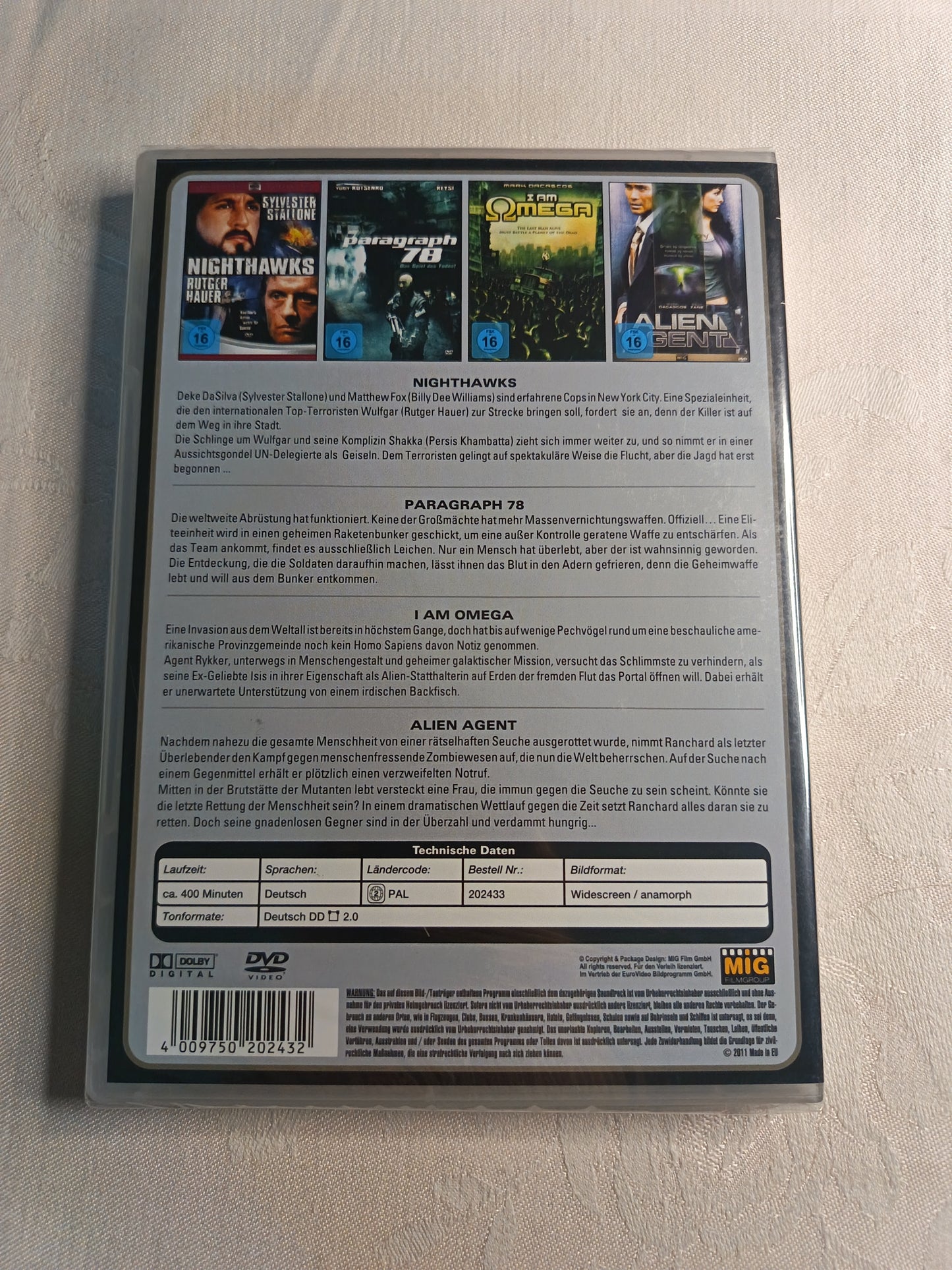 Action Box - 4 Filme | 2 DVD Box | NEU & OVP | Mit Sylvester Stallone & Mark Dacascos