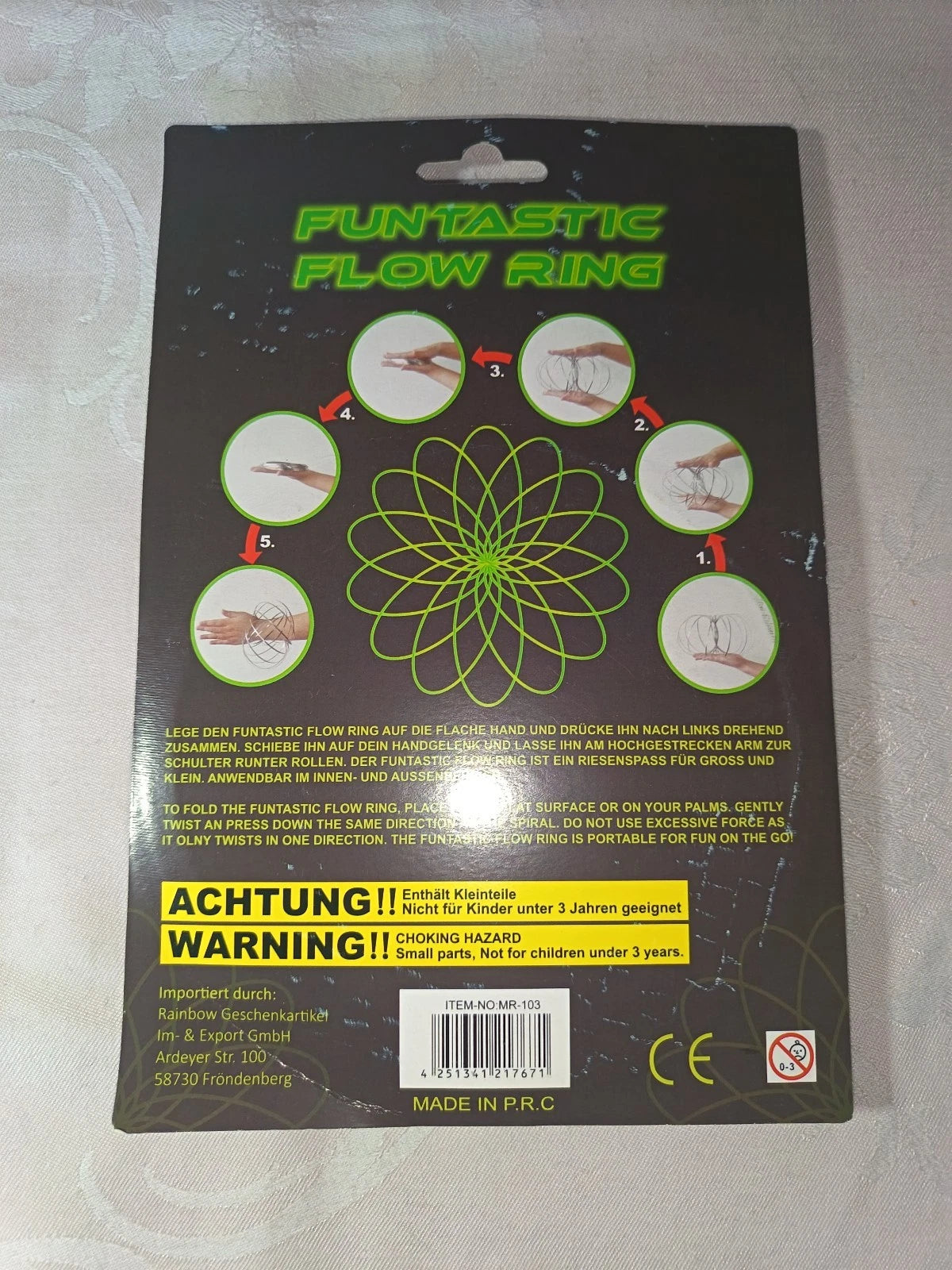 Funtastic Flow Ring | Kinetisches 3D-Spielzeug | Glow in the Dark | NEU