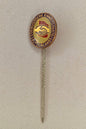 Original SED Mitgliedsabzeichen – Lange, gedrehte Nadel (Emaille)