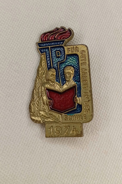 DDR Pionierabzeichen "Für gute Arbeit in der Schule" (JP) – Jahrgang 1974