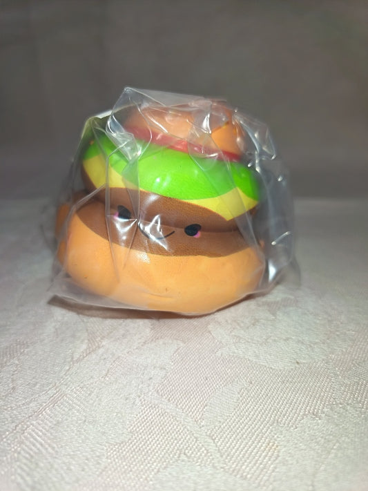 Burger Quishy / Anti-Stress Squishy mit Gesicht – Niedliches Fidget Spielzeug | NEU