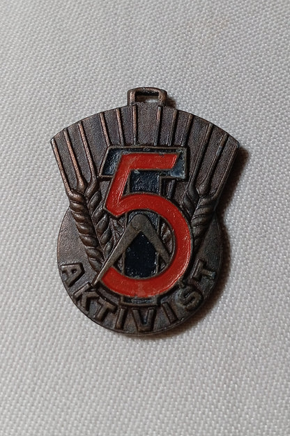 DDR Abzeichen Aktivist des 5 Jahresplans ohne Anstecknadel