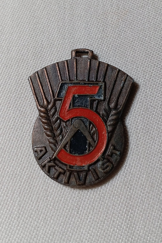 DDR Abzeichen Aktivist des 5 Jahresplans ohne Anstecknadel