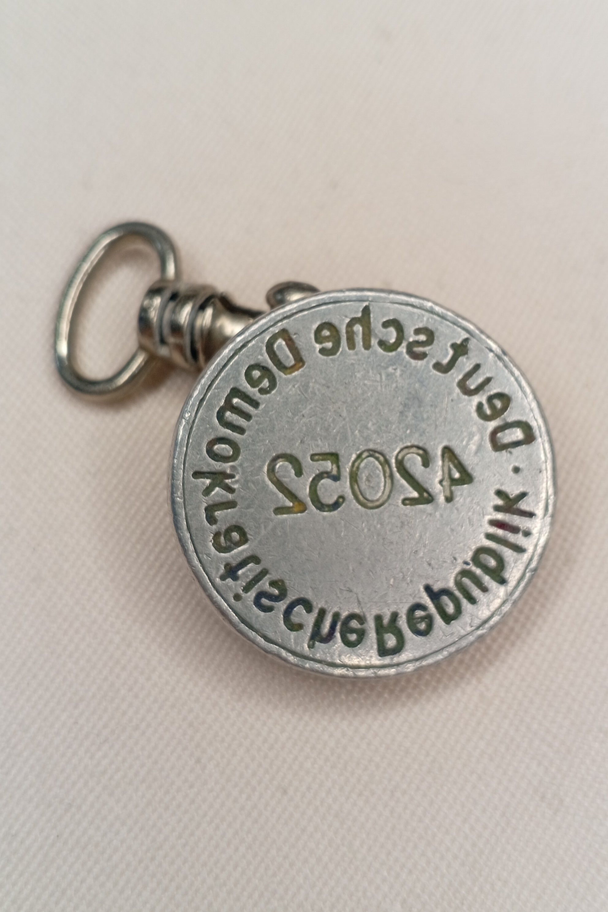 DDR Dienstsiegel / Petschaft: "Deutsche Demokratische Republik" – Nr. 42052 (Aluminium)