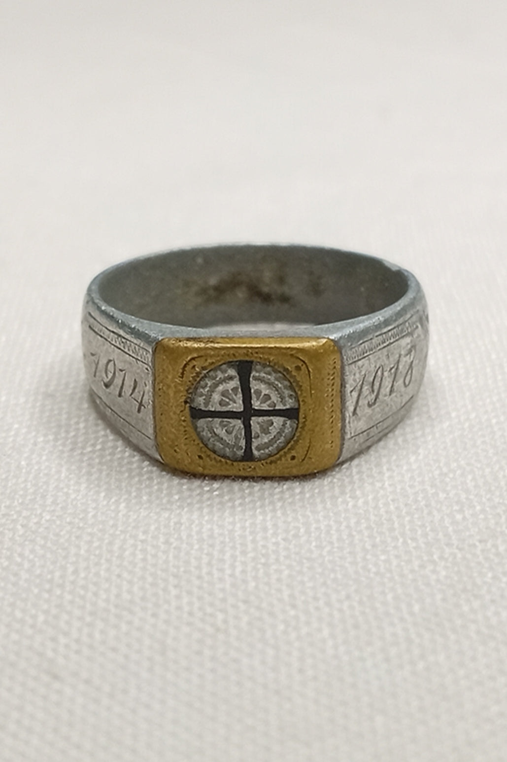 WWI Veteranen-Ring "1914 – 1918" – Eisernes Kreuz (Aluminium/Patriotika)
