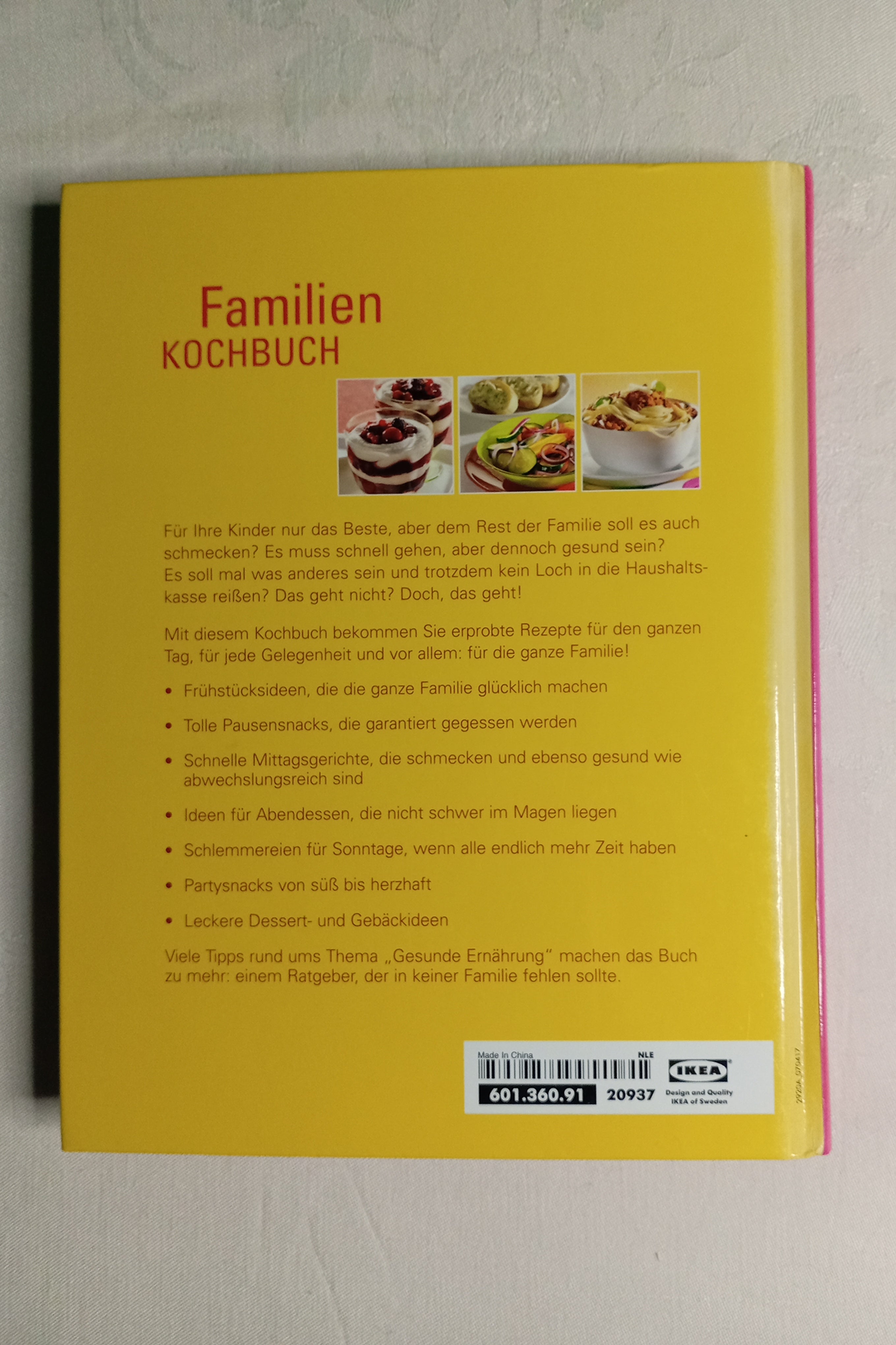 Großes Familien-Kochbuch (IKEA Edition): "Kochen im Handumdrehen" – Über 250 Seiten (Hardcover)