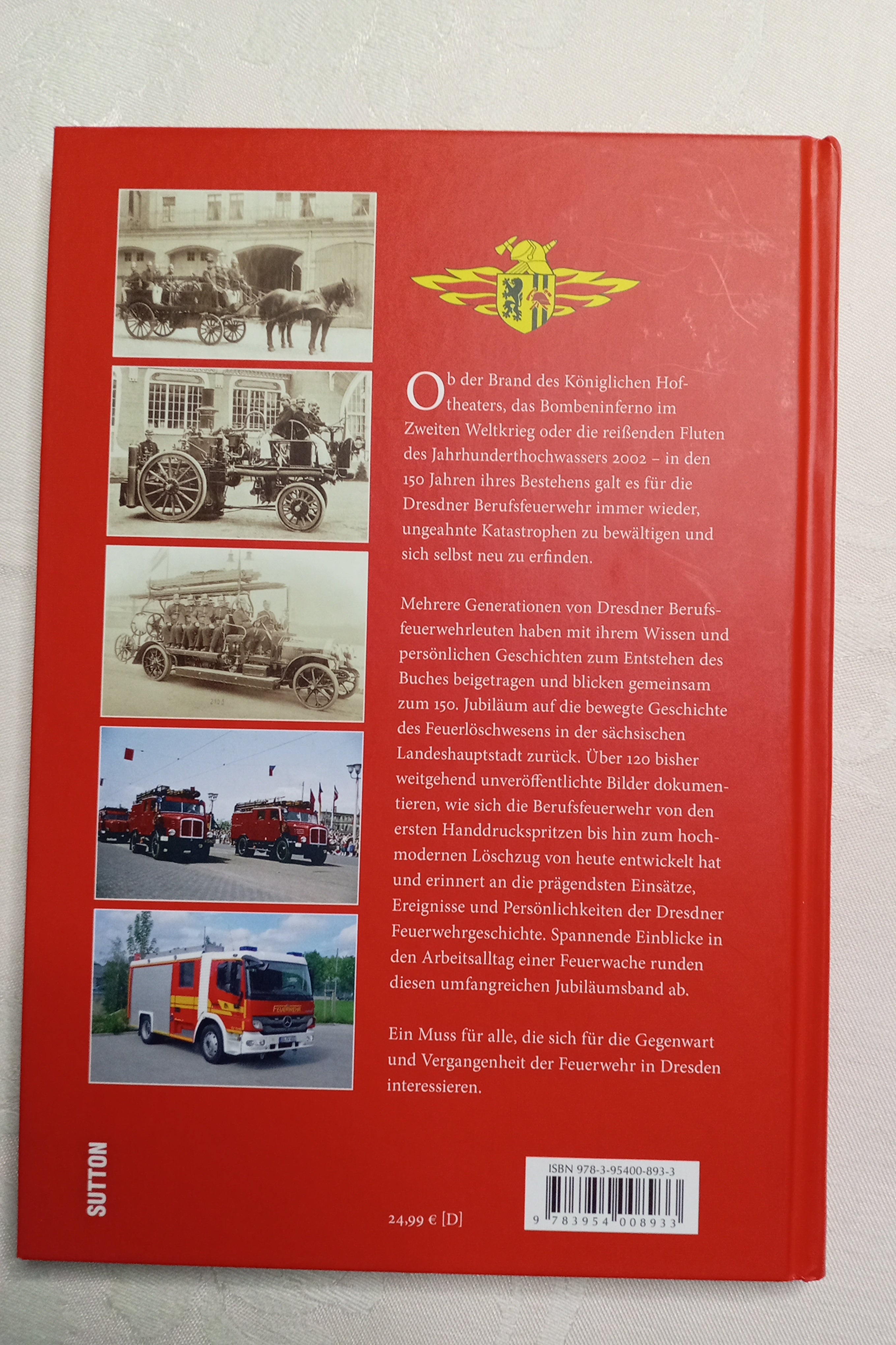 Buch: "Berufsfeuerwehr Dresden 1868–2018" – 150 Jahre Geschichte (Sutton Verlag)