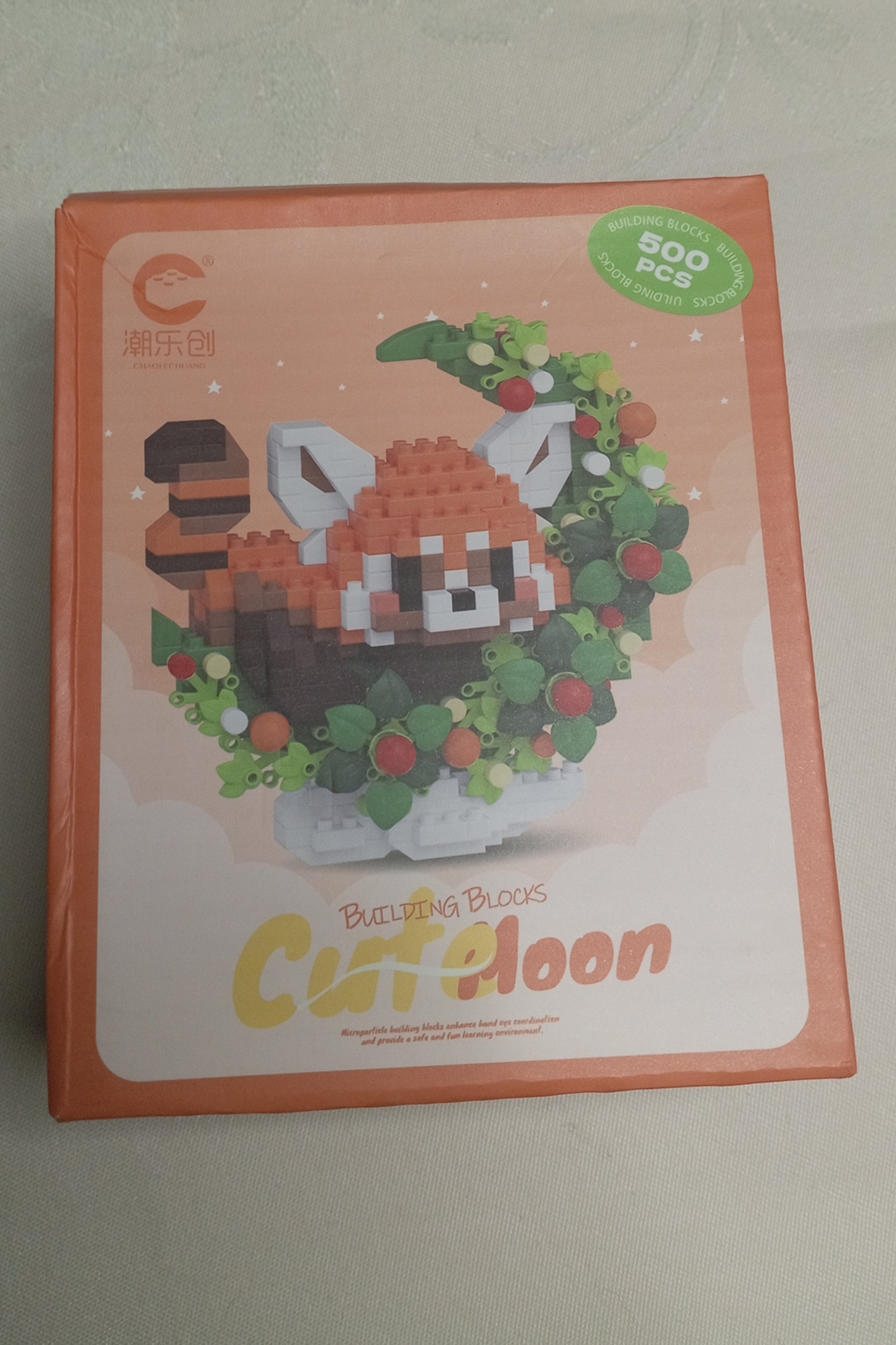 Micro-Bausteine Set: "Cute Moon" – Roter Panda (500 Teile)