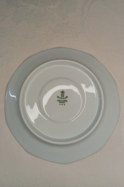 Vintage Sammelgedeck (3-tlg): Winterling Marktleuthen – rosa Rosen & Goldspitze (50er/60er Jahre)