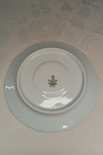 Vintage Sammelgedeck (3-tlg): Winterling Marktleuthen – Blaue Rosen & Goldspitze