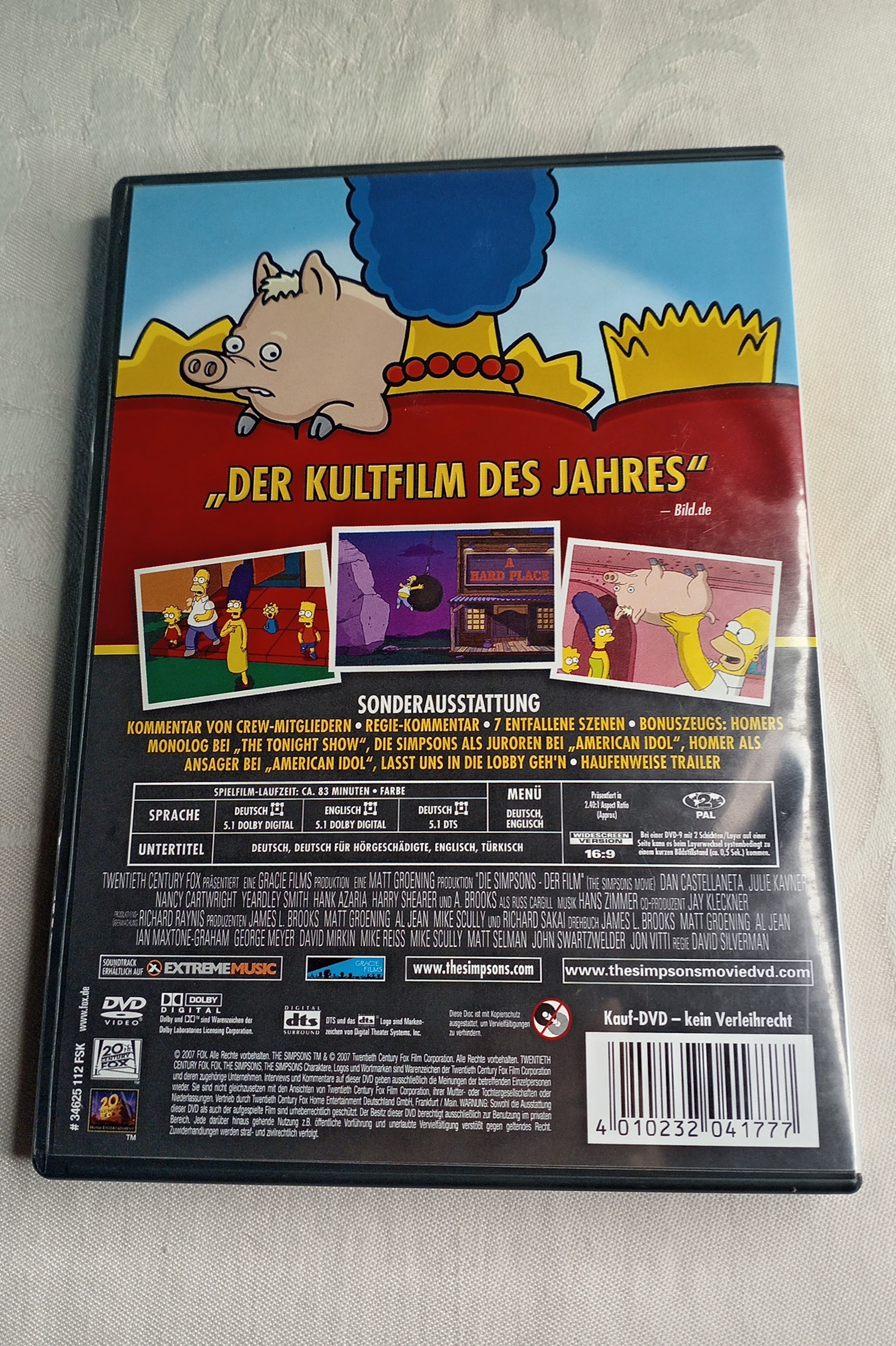 DVD "Die Simpsons – Der Film" – Das gelbe Kult-Kinoabenteuer (Günstig / B-Ware*)
