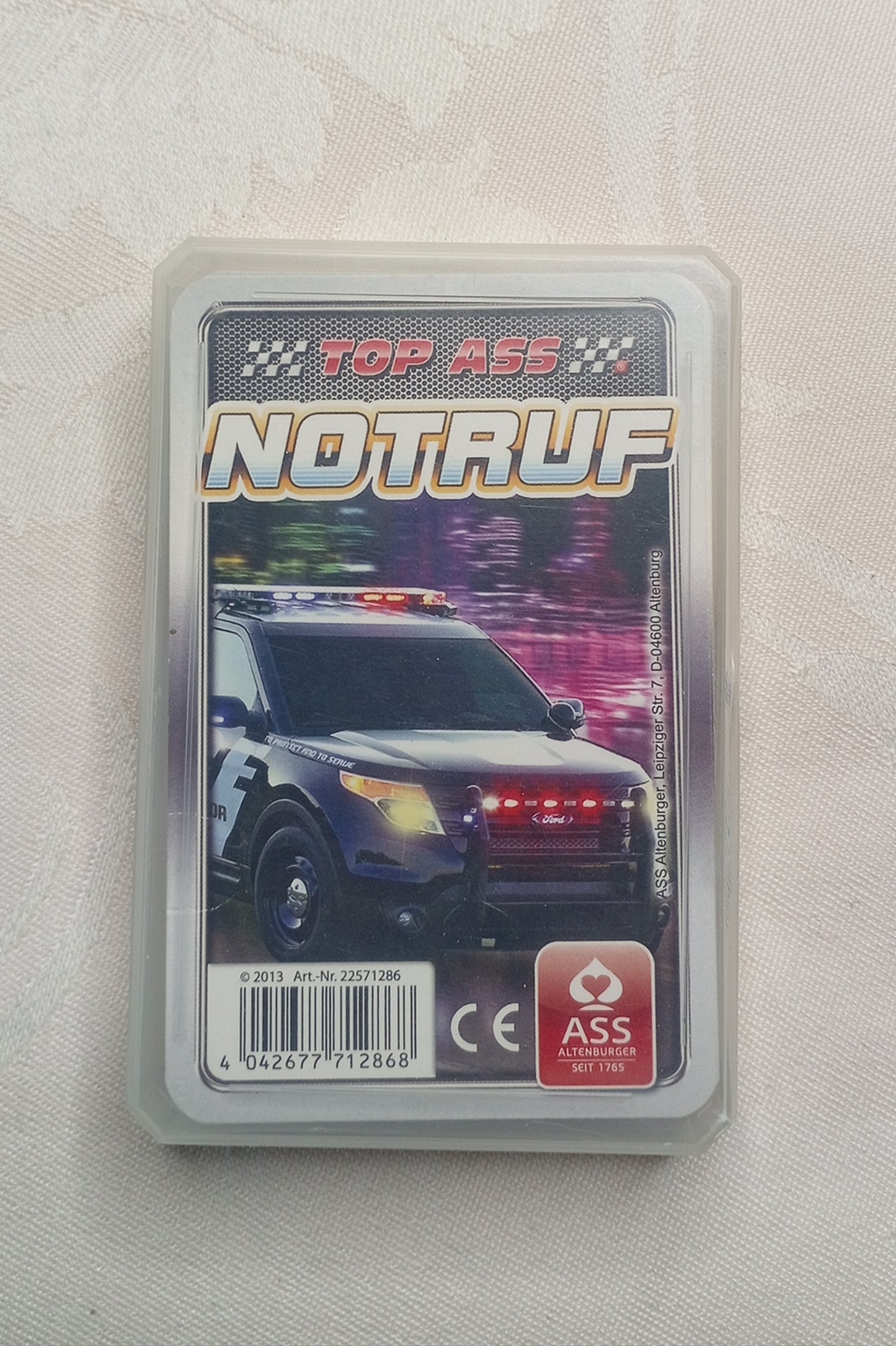 Kartenspiel "Top Ass - Notruf" (ASS Altenburger) – Polizei & Feuerwehr Quartett