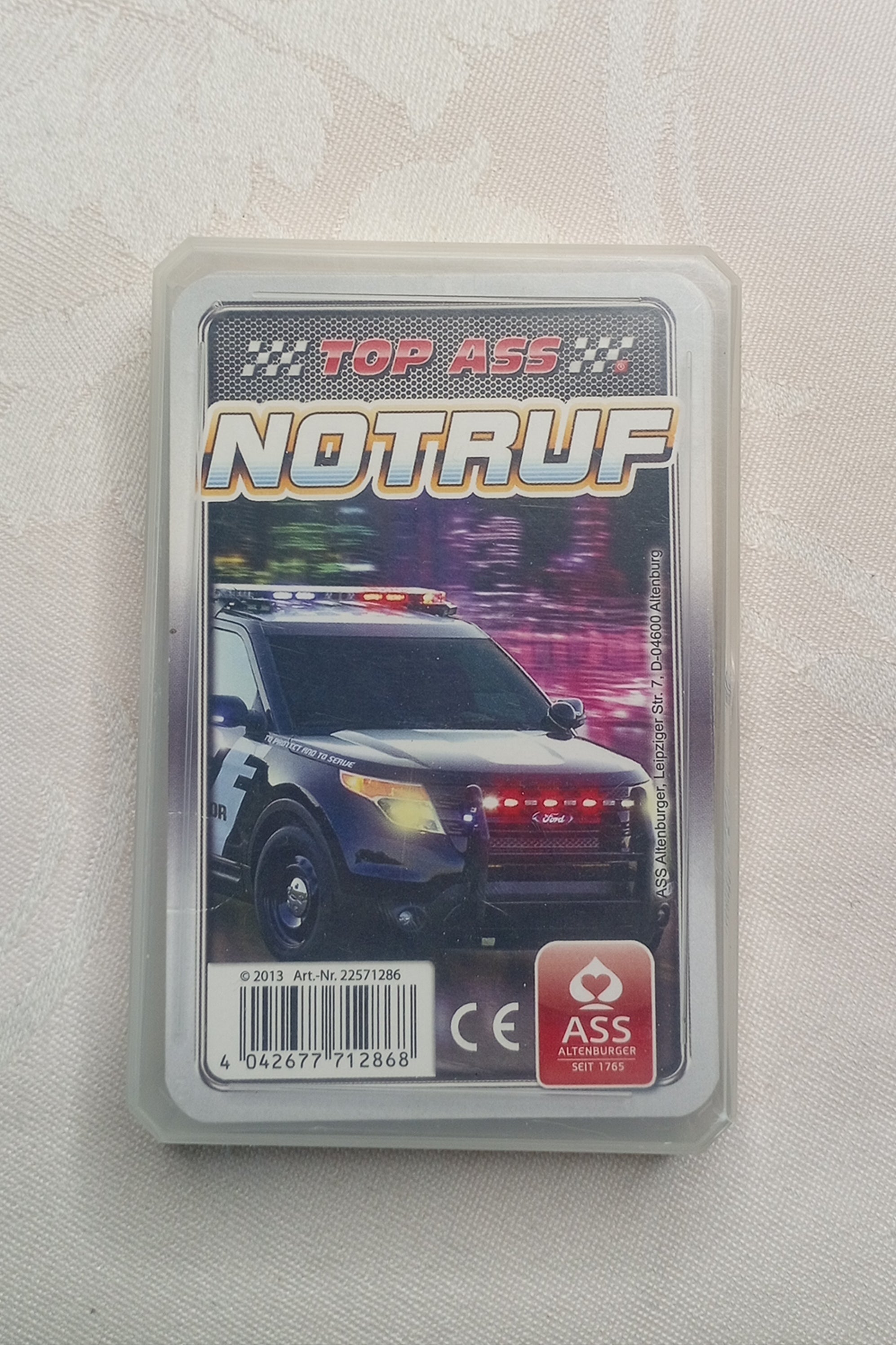 Kartenspiel "Top Ass - Notruf" (ASS Altenburger) – Polizei & Feuerwehr Quartett