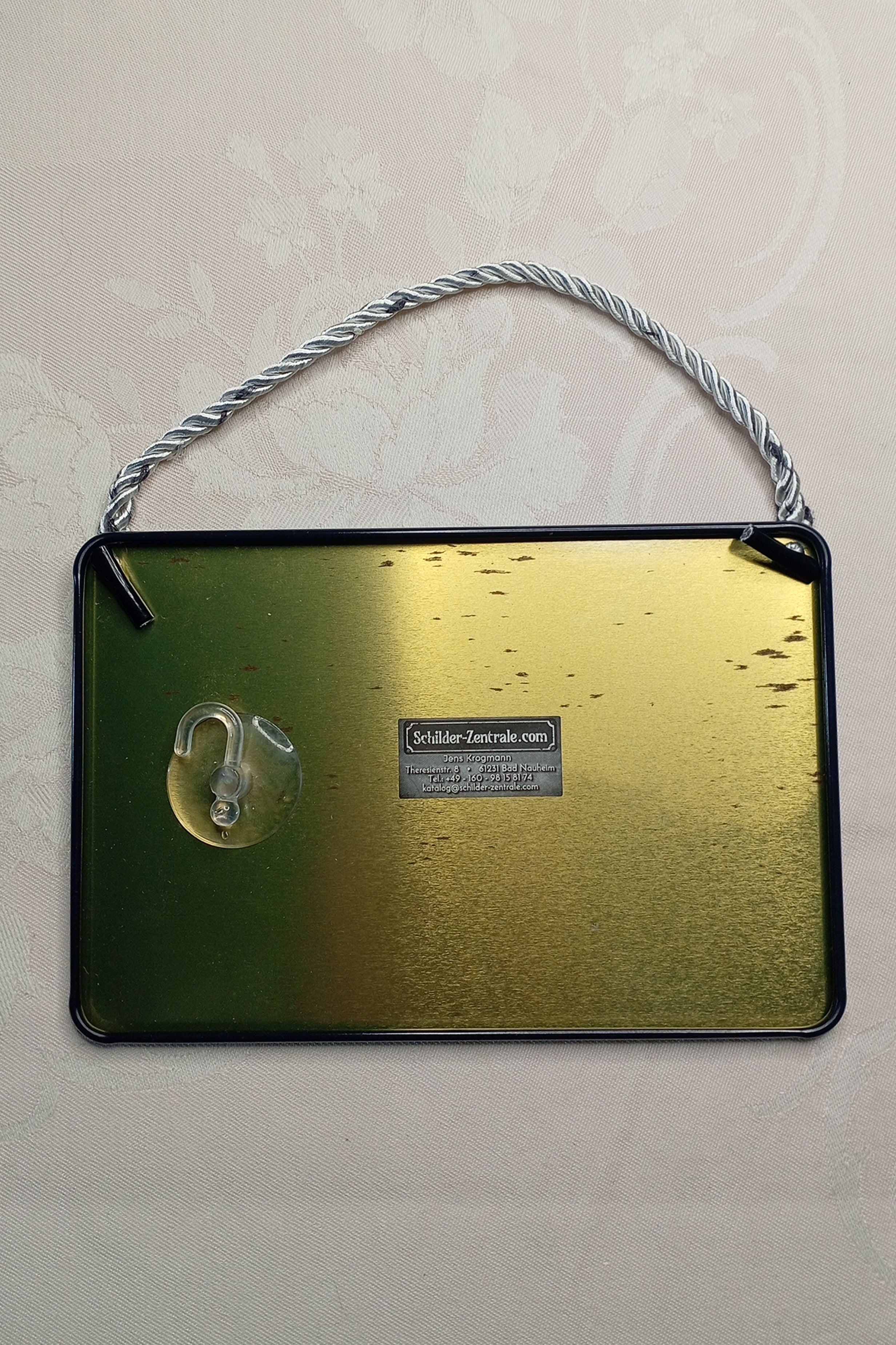 Metallschild "Echte Männer sind bei der Freiwilligen Feuerwehr" – Deko mit Kordel