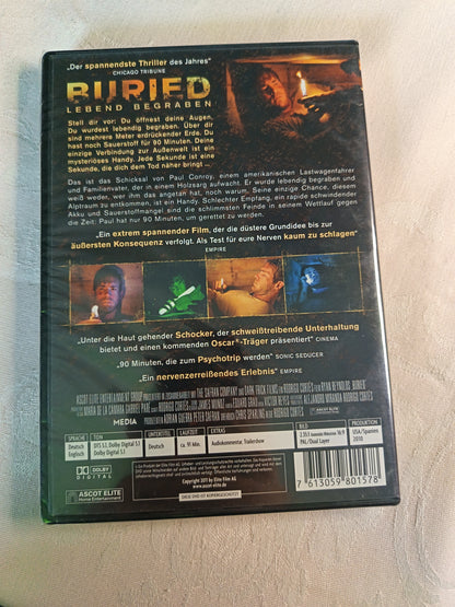 Buried - Lebend Begraben | DVD | NEU & OVP | Nervenaufreibender Thriller mit Ryan Reynolds