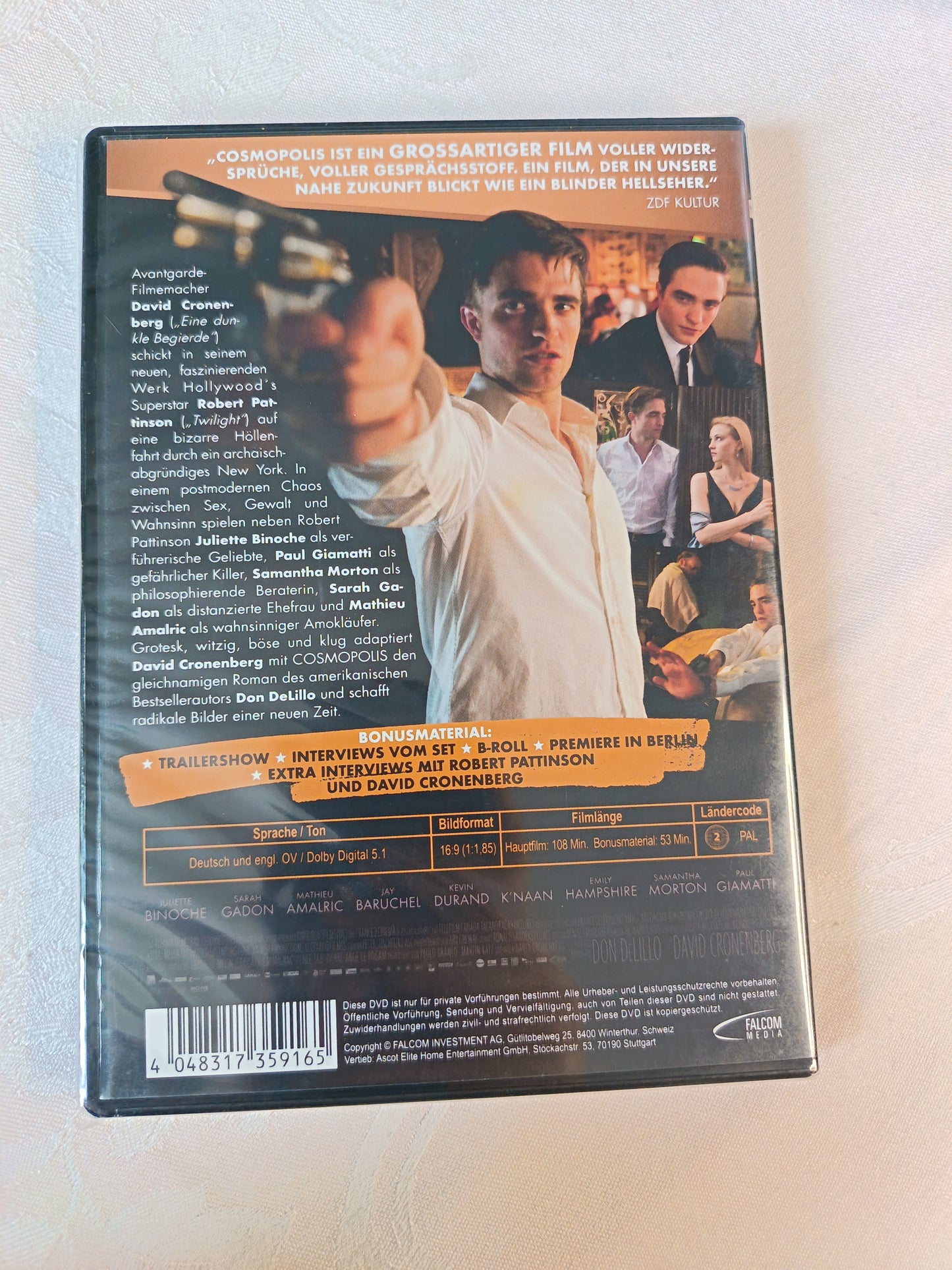 Cosmopolis | DVD | NEU & OVP | Robert Pattinson & David Cronenberg