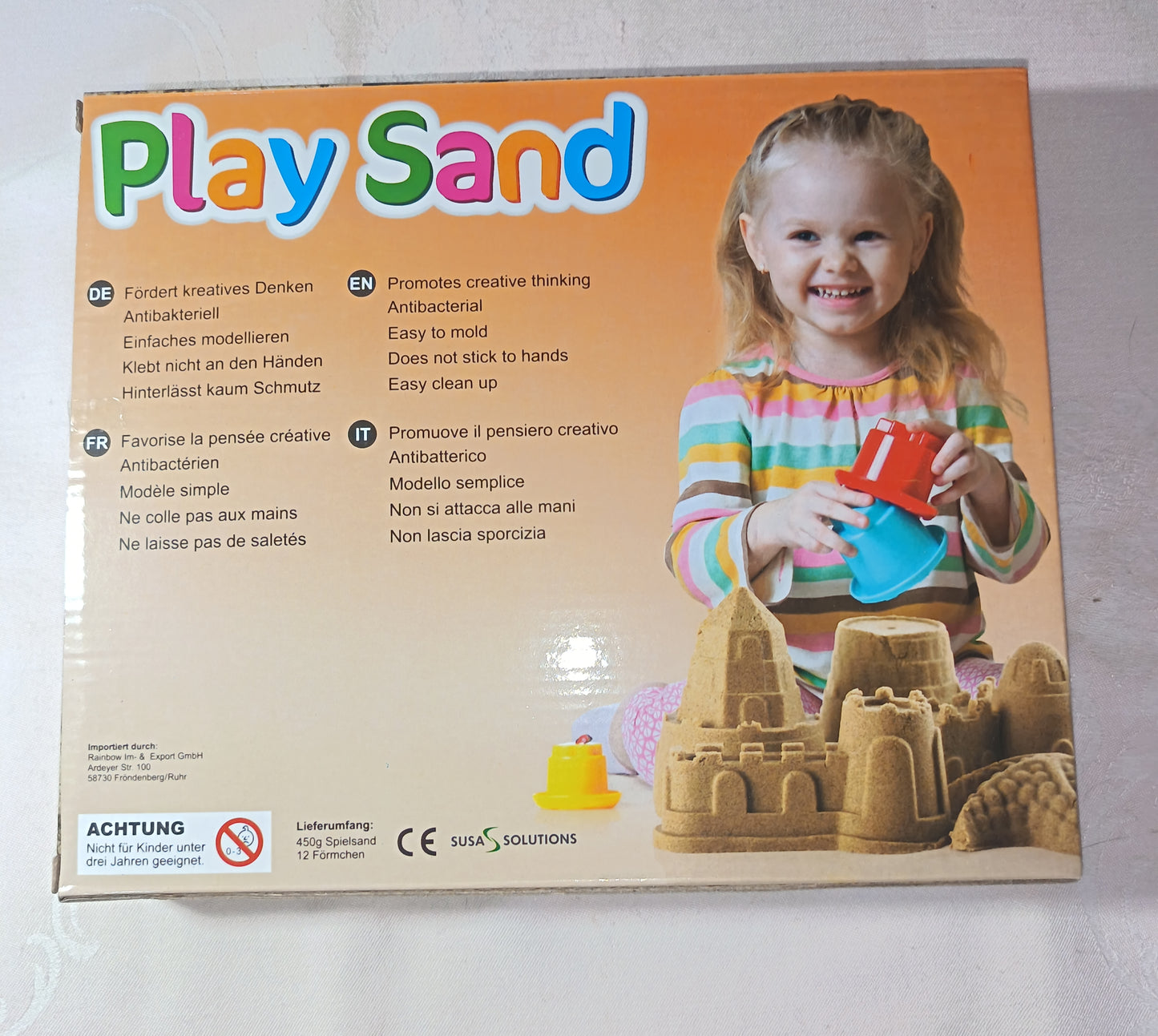 Kinetischer Zaubersand "Play Sand" Set | 450g Sand + 12 Förmchen | NEU