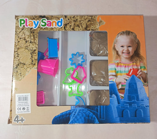 Kinetischer Zaubersand "Play Sand" Set | 450g Sand + 12 Förmchen | NEU