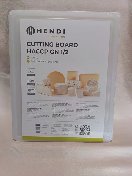 HENDI Profi Schneidebrett HACCP GN 1/2 – Weiß – 325x265mm – NEU & OVP
