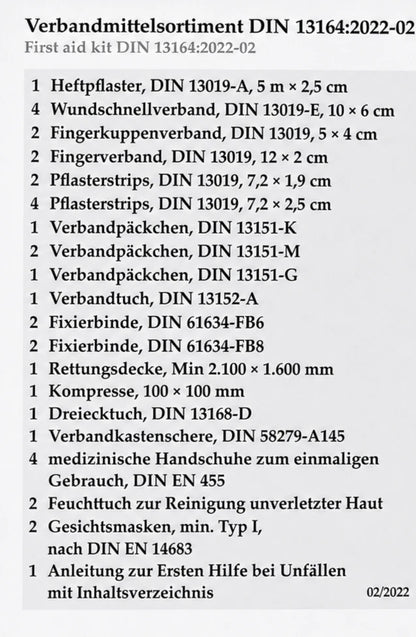 KFZ Kombitasche 3-in-1 | Verbandkasten DIN 13164:2022 | Warndreieck & Weste |NEU